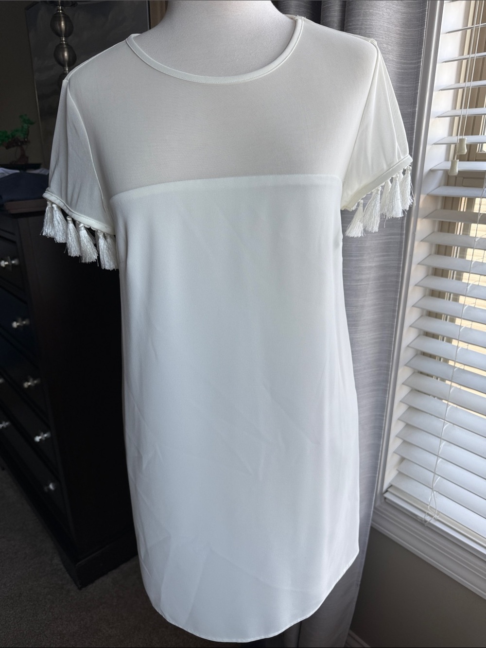 Lulus Iced Lace White Shift Dress Size Medium